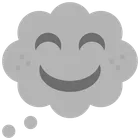 Smiling happy face on a cloud